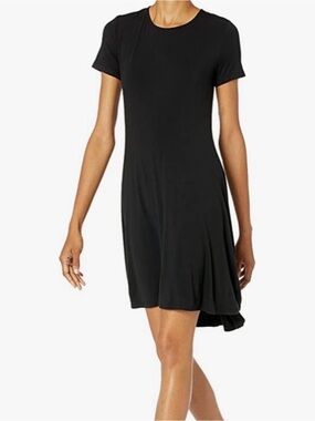 Daily Ritual Classic Black Short-Sleeve Swing Dress - Women